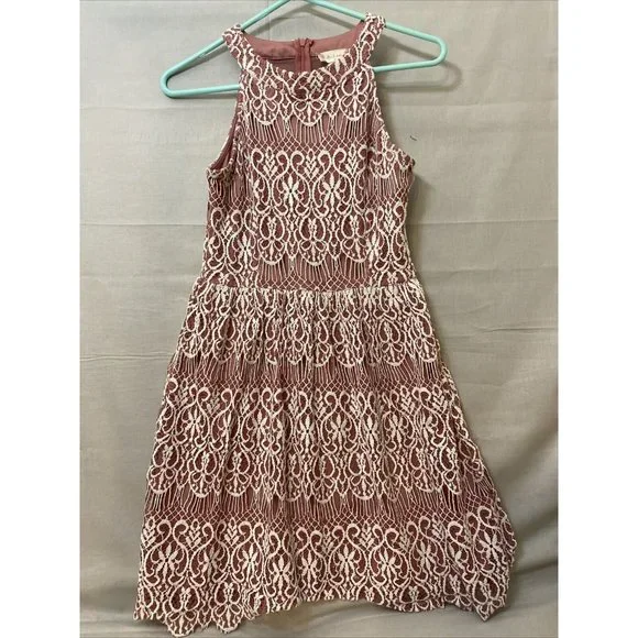 Altar'd State | Dresses | Altered State Womens Lace Embroidered Dress Pink  Size Small Classic Cotton | Poshmark